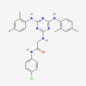 N~2~-{4,6-bis[(2,4-dimethylphenyl)amino]-1,3,5-triazin-2-yl}-N-(4-chlorophenyl)glycinamide