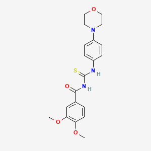 3,4-dimethoxy-N-{[4-(morpholin-4-yl)phenyl]carbamothioyl}benzamide