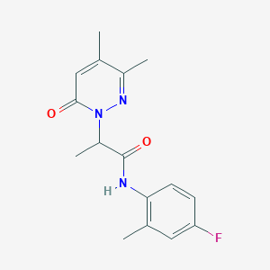 2-(3,4-dimethyl-6-oxopyridazin-1-yl)-N-(4-fluoro-2-methylphenyl)propanamide