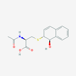 molecular formula C15H17NO4S B1245932 (1R)-Hydroxy-(2R)-N-acetyl-L-cysteinyl-1,2-dihydronaphthalene 