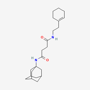 molecular formula C22H34N2O2 B12459321 N-[2-(cyclohex-1-en-1-yl)ethyl]-N'-(tricyclo[3.3.1.1~3,7~]dec-1-yl)butanediamide 