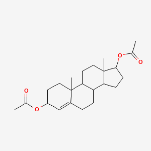 molecular formula C23H34O4 B1245933 Androst-4-ene-3,17-diyl diacetate CAS No. 4136-03-2
