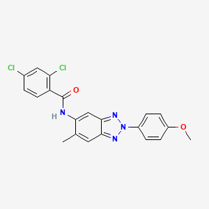 2,4-dichloro-N-[2-(4-methoxyphenyl)-6-methyl-2H-benzotriazol-5-yl]benzamide