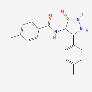 4-methyl-N-[3-(4-methylphenyl)-5-oxopyrazolidin-4-yl]benzamide