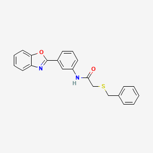 N-[3-(1,3-benzoxazol-2-yl)phenyl]-2-(benzylsulfanyl)acetamide