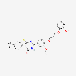 7-tert-butyl-2-{3-ethoxy-4-[3-(2-methoxyphenoxy)propoxy]phenyl}-5,6,7,8-tetrahydro[1]benzothieno[2,3-d]pyrimidin-4(3H)-one