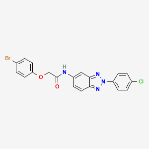 2-(4-bromophenoxy)-N-[2-(4-chlorophenyl)-2H-benzotriazol-5-yl]acetamide