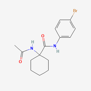 molecular formula C15H19BrN2O2 B12459386 1-(acetylamino)-N-(4-bromophenyl)cyclohexanecarboxamide 