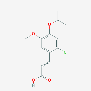 molecular formula C13H15ClO4 B12459400 (E)-3-(2-chloro-4-isopropoxy-5-methoxyphenyl)acrylic acid 