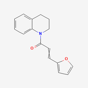 molecular formula C16H15NO2 B12459403 (E)-1-(3,4-dihydroquinolin-1(2H)-yl)-3-(furan-2-yl)prop-2-en-1-one 