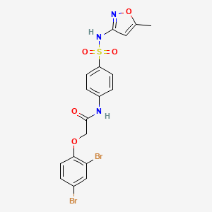 molecular formula C18H15Br2N3O5S B12459429 2-(2,4-dibromophenoxy)-N-{4-[(5-methyl-1,2-oxazol-3-yl)sulfamoyl]phenyl}acetamide 