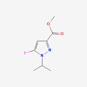 molecular formula C8H11IN2O2 B12459435 methyl 5-iodo-1-(propan-2-yl)-1H-pyrazole-3-carboxylate 