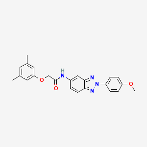 molecular formula C23H22N4O3 B12459444 2-(3,5-dimethylphenoxy)-N-[2-(4-methoxyphenyl)-2H-benzotriazol-5-yl]acetamide 