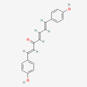 molecular formula C19H16O3 B1245953 (1E,4E,6E)-1,7-bis(4-hydroxyphenyl)hepta-1,4,6-trien-3-one 