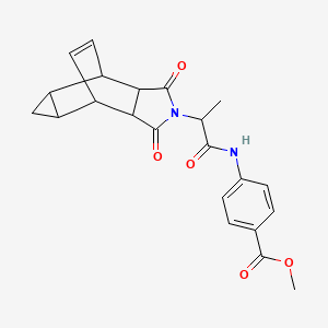 methyl 4-{[2-(1,3-dioxooctahydro-4,6-ethenocyclopropa[f]isoindol-2(1H)-yl)propanoyl]amino}benzoate