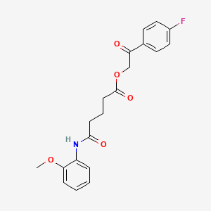 2-(4-Fluorophenyl)-2-oxoethyl 5-[(2-methoxyphenyl)amino]-5-oxopentanoate