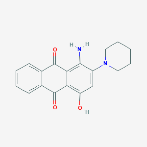 1-Amino-4-hydroxy-2-(piperidin-1-yl)anthracene-9,10-dione