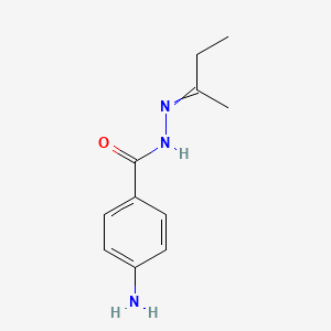 molecular formula C11H15N3O B12459577 4-amino-N-(butan-2-ylideneamino)benzamide 