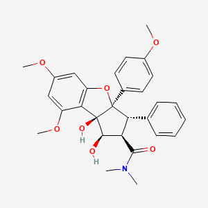 (1R,2R,3S,3aR,8bR)-1,8b-dihydroxy-6,8-dimethoxy-3a-(4-methoxyphenyl)-N,N-dimethyl-3-phenyl-2,3-dihydro-1H-cyclopenta[b][1]benzofuran-2-carboxamide