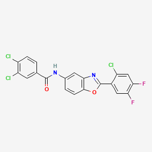 3,4-dichloro-N-[2-(2-chloro-4,5-difluorophenyl)-1,3-benzoxazol-5-yl]benzamide