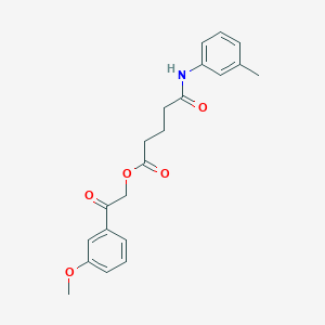 2-(3-Methoxyphenyl)-2-oxoethyl 5-[(3-methylphenyl)amino]-5-oxopentanoate