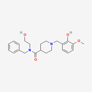 N-benzyl-N-(2-hydroxyethyl)-1-(2-hydroxy-3-methoxybenzyl)piperidine-4-carboxamide