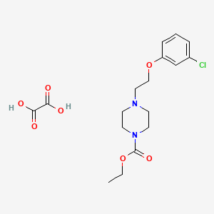 Ethyl 4-[2-(3-chlorophenoxy)ethyl]piperazine-1-carboxylate ethanedioate