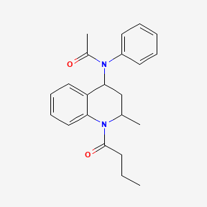 N-(1-butanoyl-2-methyl-3,4-dihydro-2H-quinolin-4-yl)-N-phenylacetamide