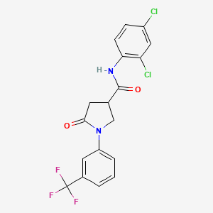 N-(2,4-dichlorophenyl)-5-oxo-1-[3-(trifluoromethyl)phenyl]pyrrolidine-3-carboxamide