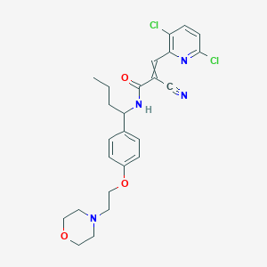 2-cyano-3-(3,6-dichloropyridin-2-yl)-N-[1-[4-(2-morpholin-4-ylethoxy)phenyl]butyl]prop-2-enamide