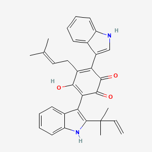 molecular formula C32H30N2O3 B1245988 Terrequinone A 