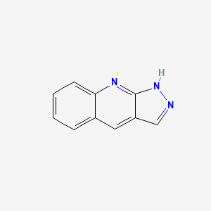 molecular formula C10H7N3 B1245989 1H-Pyrazolo[3,4-b]quinoline CAS No. 268-93-9