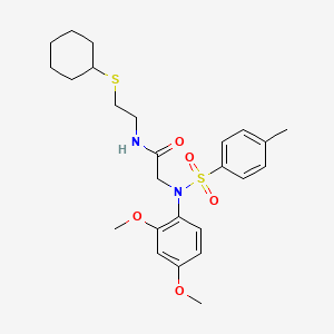 N-[2-(cyclohexylsulfanyl)ethyl]-N~2~-(2,4-dimethoxyphenyl)-N~2~-[(4-methylphenyl)sulfonyl]glycinamide