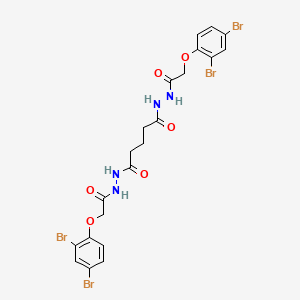 N'~1~,N'~5~-bis[(2,4-dibromophenoxy)acetyl]pentanedihydrazide