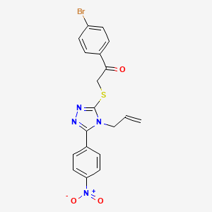 1-(4-bromophenyl)-2-{[5-(4-nitrophenyl)-4-(prop-2-en-1-yl)-4H-1,2,4-triazol-3-yl]sulfanyl}ethanone