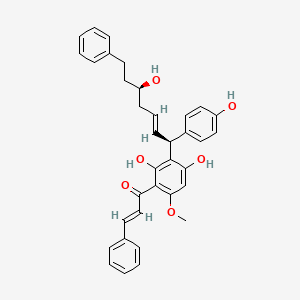 (3R,7S)-3-Hydroxy-7-[2,6-dihydroxy-4-methoxy-3-(3-phenylpropenoyl)phenyl]-7-(4-hydroxyphenyl)-1-phenyl-5-heptene