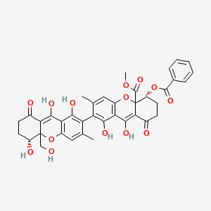 molecular formula C38H34O14 B1245997 Xanthonol 