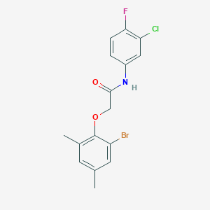 2-(2-bromo-4,6-dimethylphenoxy)-N-(3-chloro-4-fluorophenyl)acetamide