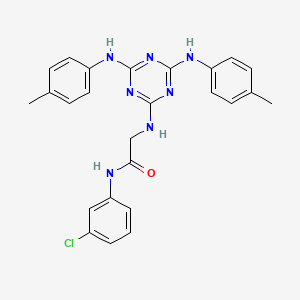 N~2~-{4,6-bis[(4-methylphenyl)amino]-1,3,5-triazin-2-yl}-N-(3-chlorophenyl)glycinamide