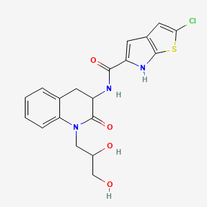 2-Chloro-N-[1-[(2R)-2,3-dihydroxypropyl]-1,2,3,4-tetrahydro-2-oxo-3-quinolinyl]-6H-thieno[2,3-b]pyrrole-5-carboxamide