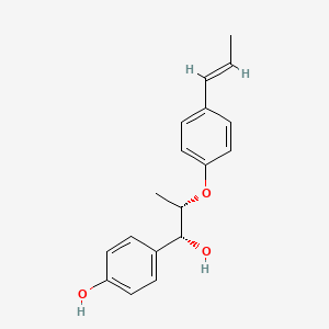 molecular formula C18H20O3 B1246024 threo-(7S,8R)-1-(4-羟基苯基)-2-[4-(E)-丙烯基苯氧基]-丙醇-1 