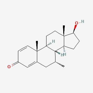 molecular formula C20H28O2 B1246036 17-羟基-7-甲基雄甾-1,4-二烯-3-酮 CAS No. 31084-38-5