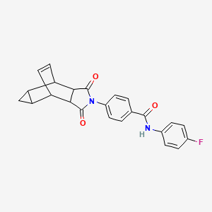 4-(1,3-dioxooctahydro-4,6-ethenocyclopropa[f]isoindol-2(1H)-yl)-N-(4-fluorophenyl)benzamide