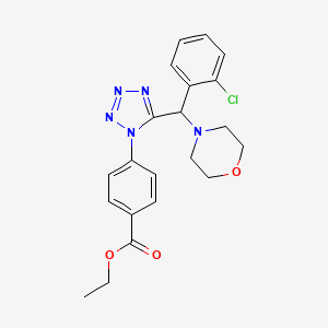 ethyl 4-{5-[(2-chlorophenyl)(morpholin-4-yl)methyl]-1H-tetrazol-1-yl}benzoate