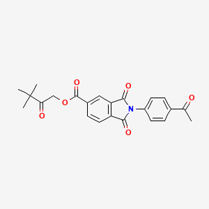 3,3-dimethyl-2-oxobutyl 2-(4-acetylphenyl)-1,3-dioxo-2,3-dihydro-1H-isoindole-5-carboxylate