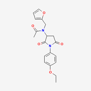 N-[1-(4-ethoxyphenyl)-2,5-dioxopyrrolidin-3-yl]-N-(furan-2-ylmethyl)acetamide