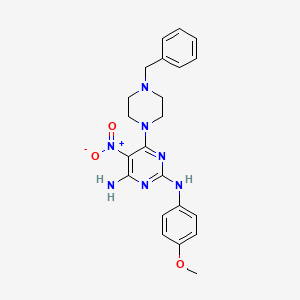 6-(4-benzylpiperazin-1-yl)-N~2~-(4-methoxyphenyl)-5-nitropyrimidine-2,4-diamine