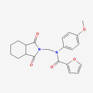 N-[(1,3-dioxooctahydro-2H-isoindol-2-yl)methyl]-N-(4-methoxyphenyl)furan-2-carboxamide