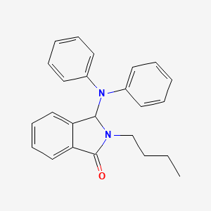 molecular formula C24H24N2O B12460492 2-butyl-3-(diphenylamino)-2,3-dihydro-1H-isoindol-1-one 