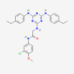 N~2~-{4,6-bis[(4-ethylphenyl)amino]-1,3,5-triazin-2-yl}-N-(3-chloro-4-methoxyphenyl)glycinamide